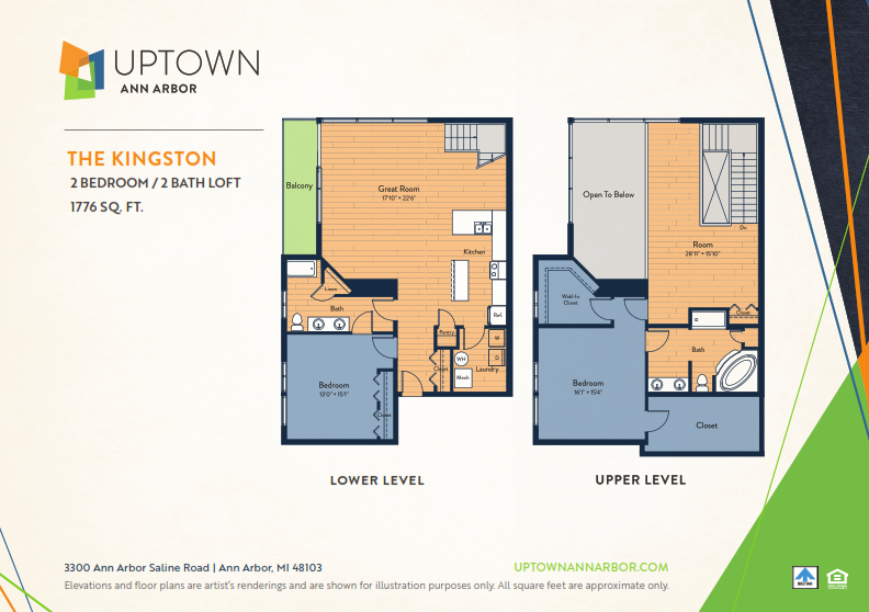 The Kingston Loft floor plan